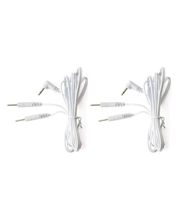 Tens Unit Cords for Tens/EMS Machine DC 2.5mm 2 pins Length 60'' Pack of 2