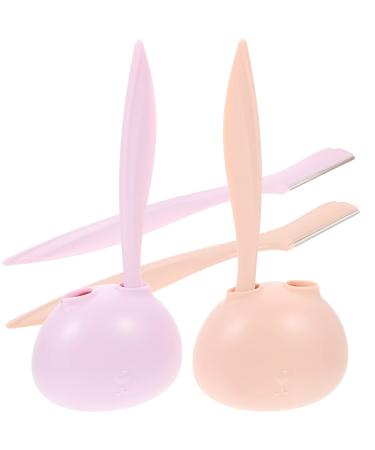 Minkissy 4 pieces eyebrows trimmer Razor Face- eyebrow cutter for women peeling-eye brawl remover hair remover tool hair removal eyebrow knife plastic lady