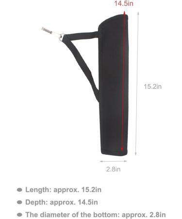 KRATARC Archery Crossbow Bolts Arrow Tube Hip Quiver Waist Hanged Carry Bag - 14.5 Depth | Fits 18 20 22 Arrows | Black - Buy Online on GoSupps.com