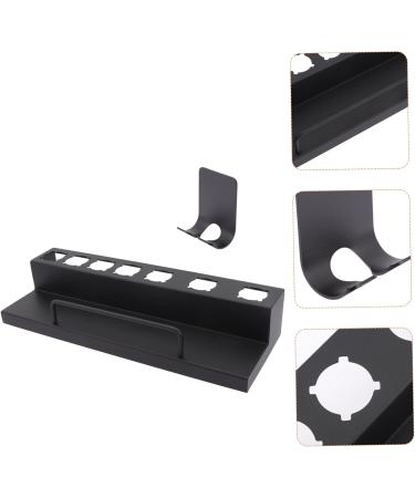 DRESSOOS Curling Iron Rack Blow Dryer Stand Hair Curler Wall Holder Hair Curler Rack Black Stainless Steel - Buy Online on GoSupps.com