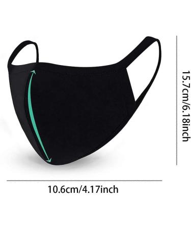 3 pcs Reusable and Washable Cotton Face M sk Bandanas for Adults (Black) - Buy Online on GoSupps.com