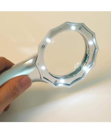 Handheld Magnifier LED Lighting HD Reading Maintenance Magnifier 4X/6X/7X Magnifier Made in China - Buy Online on GoSupps.com