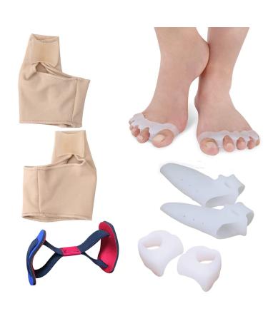9 PCS Gel Toe Separators Toe Straighteners Bunion Corrector Hallux Valgus Toe Stretchers Silicone Toe Corrector Toe Spacers for Overlapping Toes Bunions Hammer Toes Crooked Toes Foot Pain Relief