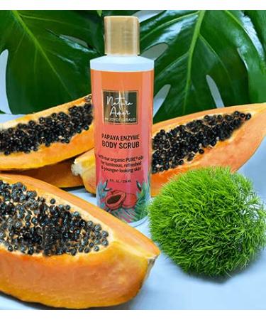 Joyce Giraud Papaya Enzyme Body Scrub - Exfoliating & Moisturizing with 4 Pure Miracle Oils 8 Fl. Oz | International Shipping Available - Buy Online on GoSupps.com