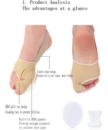 Cazaru Bunion Corrector - Orthopedic Toe Straightener & Splint for Day & Night Relief | Gel Pads & Anti-Slip Design for Hallux Valgus Pain Relief - 2-Pack - Buy Online on GoSupps.com
