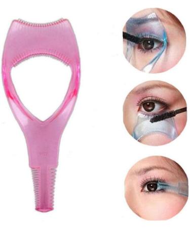 Eyelashes Tools Mascara Shield Applicator - Pink Clear Plastic Guard for Makeup | 3-in-1 Eyelash Guide - Buy Online on GoSupps.com