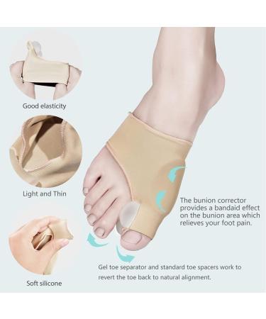 Bunion Corrector & Toe Separator Set for Foot Pain Relief - 2 Pairs - Buy Online on GoSupps.com