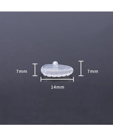 Comfortable 14mm Replacement Nose Pads for Glasses & Sunglasses - Soft Silicone Anti-Slip Screwable Clear - Buy Online on GoSupps.com