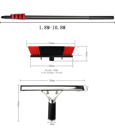 Water Fed Pole Window Cleaning Pole Telescopic Window Cleaning Pole Water Fed Pole Kit Window Clean Washing Set Equipment Telescopic Extension Pole Cleaning Kit (Color : 30cm Size : 6m) 6m 30cm - Buy Online on GoSupps.com