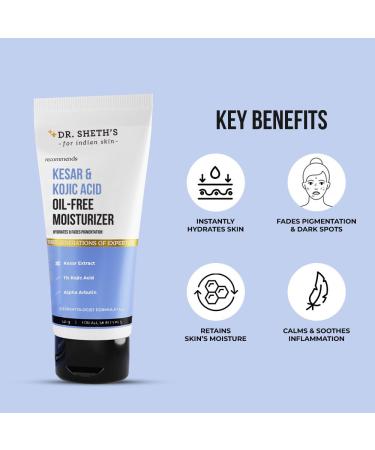 Buy Dr. Sheth's Kesar Oil-Free Moisturizer 50G - Hydrating Lightweight & Perfect for All Skin Types | International Shipping Available - Buy Online on GoSupps.com