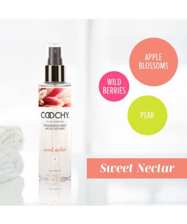 Coochy Fragrance Mist Body Spray - Boost of Scent for Skin & Hair - Infused w/Pear Wild Berries & Apple Blossoms - Sweet Nectar 4floz/118ml - Buy Online on GoSupps.com