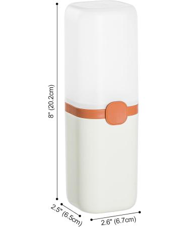 Poeland Portable Travel Toothbrush Cup Case - 8 Toothbrush Holder for Trips and Camping - Orange - Buy Online on GoSupps.com