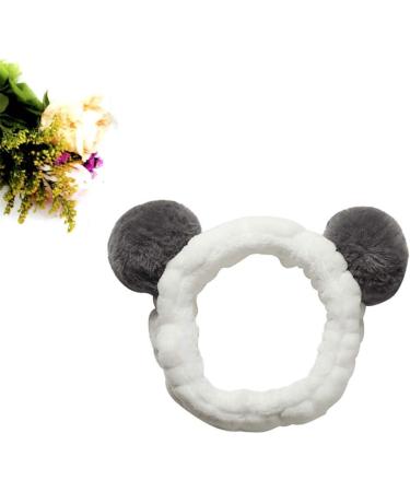 2PCs Panda Ear Hair Bands for Women & Girls - Stylish Makeup & Shower Accessories (Black & Gray) - Buy Online on GoSupps.com