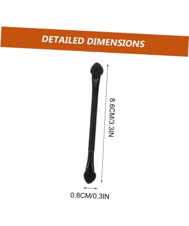 CANIGHT 25 Pcs Double Ended Eye Shadow Stick Lip Balm Brush Tool Eyeshadow Applicator Black Plastic - Buy Online on GoSupps.com
