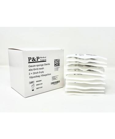 Buy Sterile Gauze Surgical Sponges 2x2 - High-Quality 8-Ply Cotton Pads | Box of 500 | International Shipping - Buy Online on GoSupps.com