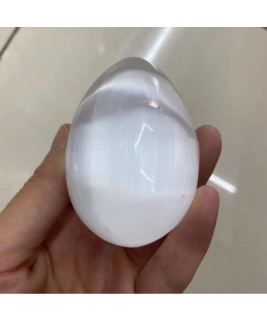 Natural Selenite Crystal Quartz Egg Suitable for Home Raw Stones and Minerals Home Goods 50-60mm - Buy Online on GoSupps.com