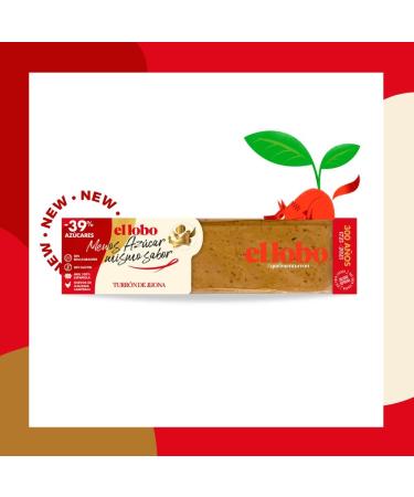 EL LOBO - Jijona Touron Less sugar same flavor supreme quality typical Christmas delicacy no added sweeteners artisanal - Buy Online on GoSupps.com