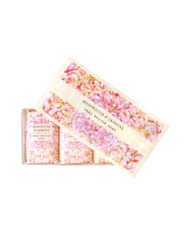 French Milled Soap Boxed Soap Set (Rosewater & Jasmine) Jasmine Rosewater