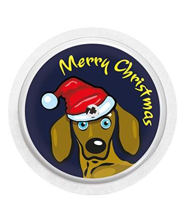 Sticker for FreeStyle Libre 2 Sensor 2x Christmas Dachshund myDili