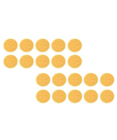 Beaupretty 60pcs Wood Pulp Sponge Puff Cellulose Facial Sponges Round Cotton Pads Face Massage Tools Makeup Removal Puff Pore Cleaner Facial Puff Wood Pulp Cotton Cosmetic Flutter