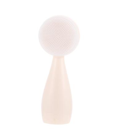 POPETPOP Silicone Face Brush Multi-Function Facial Brush Face Exfoliating Brush Household Facial Brush Home Accessory Facial Cleaning Brush Silica Gel White Washbasin Soft