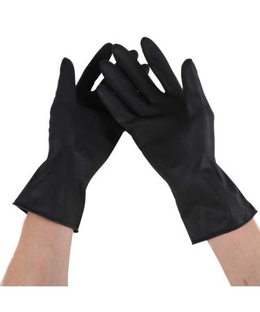 FRCOLOR 2 Pairs Hair Dye Gloves Black Hair Coloring Gloves Reusable Rubber Salon Gloves for Home Cleaning Hair Dye Salon Highlighting- Large - Buy Online on GoSupps.com