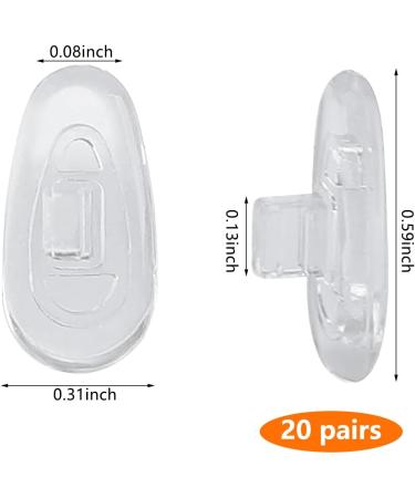 20 Pairs Silicone Nose Pads | Transparent Slipproof Air Chamber Pads for Glasses & Sunglasses | Soft Comfortable Accessories - Buy Online on GoSupps.com