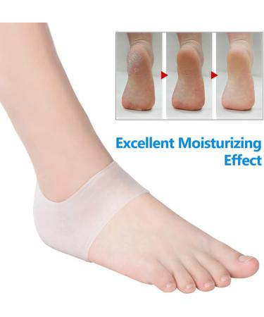 Heel Protectors - 3 Pairs Gel Heel Cups for Pain Relief Blister & Cracked Foot Care - Silicone Socks for Men & Women - Buy Online on GoSupps.com
