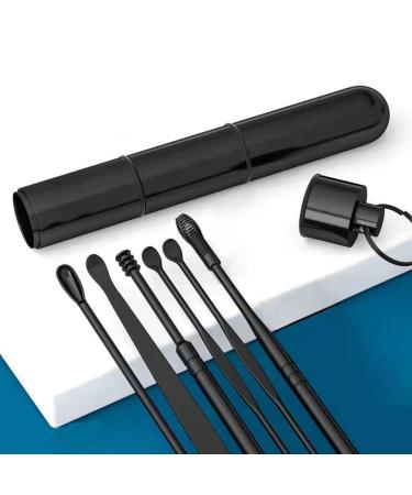 Lletfun Ear Wax Removal Tool Portable with Key Chain Box - Black - Buy Online on GoSupps.com