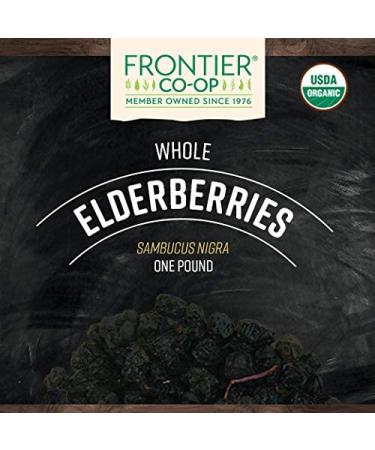 Organic Whole Elder European Berries - 16 oz | Frontier Natural Products - Buy Online on GoSupps.com