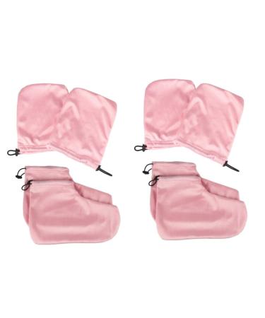 FRCOLOR 4 Pairs Gloves paraffin wax mitts paraffin manicure heated mittens SPA Mittens Paraffin Heated Hand Covers hand wax accessories paraffin glove care foot bag