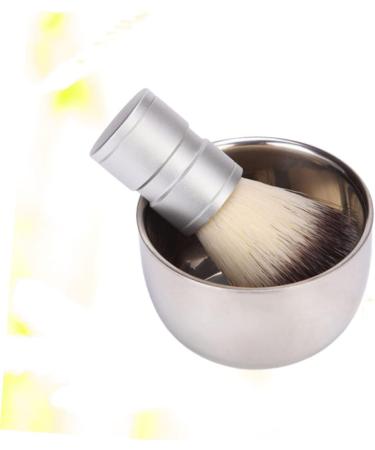 Buy Minkissy Stainless Steel Shaving Bowl & Brush Set | Men's Beard & Shave Essentials | Travel-Friendly Razor Kit - Buy Online on GoSupps.com