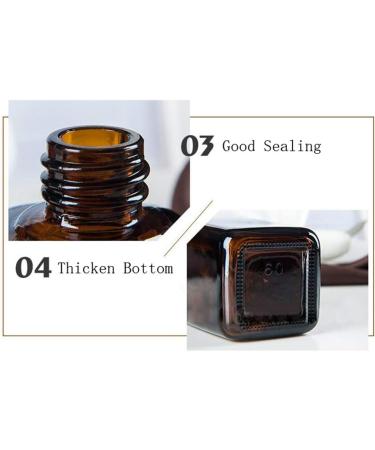 VASANA 3PCS Refillable Thicken Square Amber Glass Essential Oil Dropper Bottles with Glass Eye Dropper Cosmetic Sample Aromatherapy Elite Fluid Jars Travel Containers 10ml/0.34oz - Buy Online on GoSupps.com