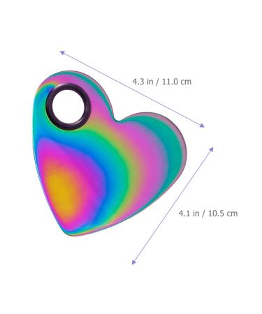 Buy Beaupretty Mini Heart Shaped Makeup Mixing Plate & Spatula | Stainless Steel Nail Color & Foundation Tools - International Shipping - Buy Online on GoSupps.com