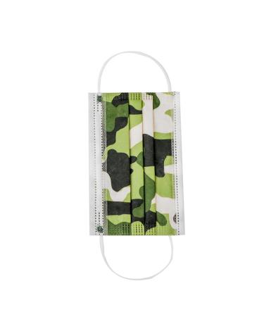50 Pack Children's Disposable Face Shield 3-Ply Non-woven Cute Pattern Breathable Protective Face Cover I One Size