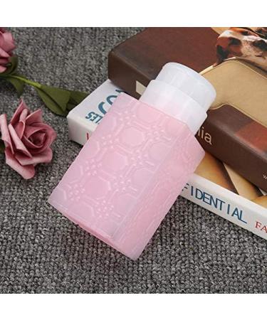 Nail Polish Remover Pump Dispenser 250ml Push Down Pump Dispenser Bottle Empty Bottle Nail Polish Remover Liquid Container for Makeup Remover Nail Art(Square pink) - Buy Online on GoSupps.com