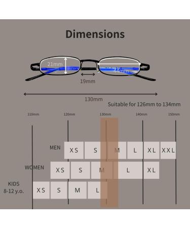 Miyui Japan Blue Light Blocking Reading Glasses for Women & Men - Slim Lightweight 3.5x Tube Readers - Buy Online on GoSupps.com