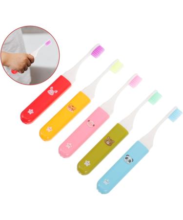 Mobestech 5-St Foldable Toothbrush | Extra Soft Mini Travel Toothbrush for Camping & On-the-Go Oral Care - Buy Online on GoSupps.com