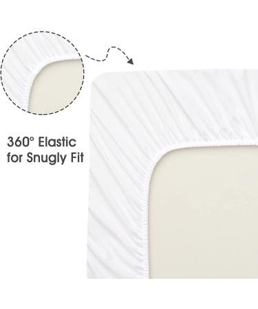 David's Kids Comfy Mini Crib Sheets Set  3 Pack Silky Pack N Play Sheets for Baby Boys Girls Universal Fit for Pack N Play  Playard and Mini Crib Mattresses  White & Light Grey & Navy Blue White&light Grey&navy Blue Mini Crib Sheets - Buy Online on GoSupps.com