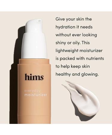 Hims Everyday Moisturizer for Men - Hydrating Hyaluronic Acid & Shea Butter Vegan & Cruelty-Free - Lightweight Ocean Scent - 2 Pack 1oz - Buy Online on GoSupps.com