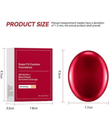  PCC PTYXIS Air cushion foundation SPF40 PA++ super fitted invisible pore-minimizing brightening cream full coverage long-lasting waterproof (#21N 18 g) - Buy Online on GoSupps.com