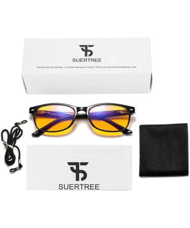 Suertree Blue Light Readers - 95% Blue Light Filter Glasses for Men & Women 1.5x Diopters Black - Optimal Visual Aid & Eye Protection - Buy Online on GoSupps.com