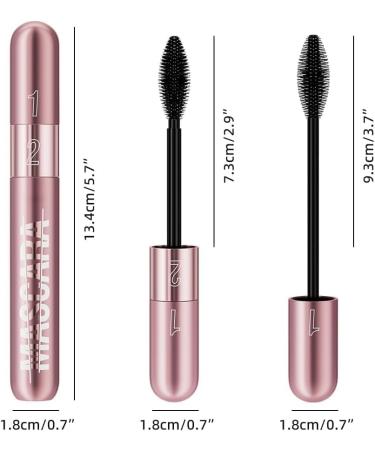 Curl Long Lasting Mascara 2 in 1 Mascara in a Small Strong Metal Tube Long Lasting Lengthening and Curling Mascara (Pink S) Pink 1 ml (Pack of 1) - Buy Online on GoSupps.com