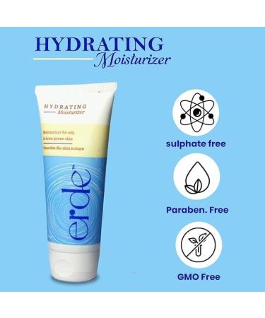 ERDE Hydrating Moisturizer for Oily Skin | Hyaluronic Acid Face Cream for Dry Normal & Sensitive Skin - 100ml - Buy Online on GoSupps.com