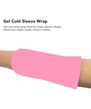 Gel Cold Compression Sleeve for Knee & Elbow Pain Relief Pink L | International Shipping Available - Buy Online on GoSupps.com