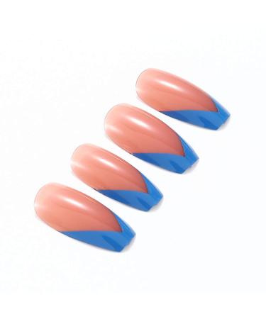 Brishow Coffin Artificial Nails - Shiny Ballerina Acrylic False Nails Full Cover 24 Pieces for Women & Girls - International Shipping - Buy Online on GoSupps.com