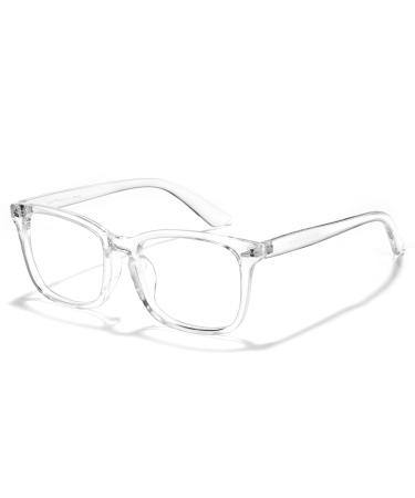 Cyxus Clear Blue Light Filter Glasses Computer Gaming Glasses for Men Women UV Blocking Eyeglasses Square Frame Interchangeable Lens 01 - Clearcuar