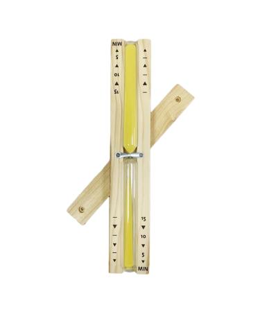 Folpus Sauna-Sandwahr hourglass toothbrush timer made of wood multi-purpose sand clock sauna sandwatch for games yoga toys gift training memory yellow