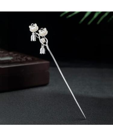 HangErFeng Hair Stick Silver Bell Orchid Flower Hairpin Chinese Costume Antique Hair Decoration 607 - Buy Online on GoSupps.com