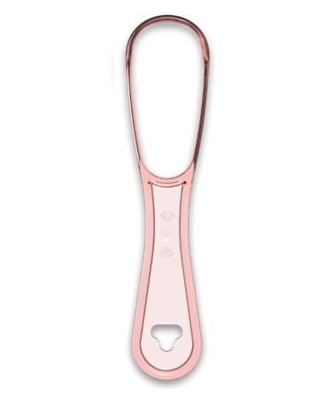 Tongue Scraper Fights Bad Breath Tongue Cleaner for Adults Mouth Care for Fresh Breath Travel Essentials for Oral Care Easy to Use (Pink)